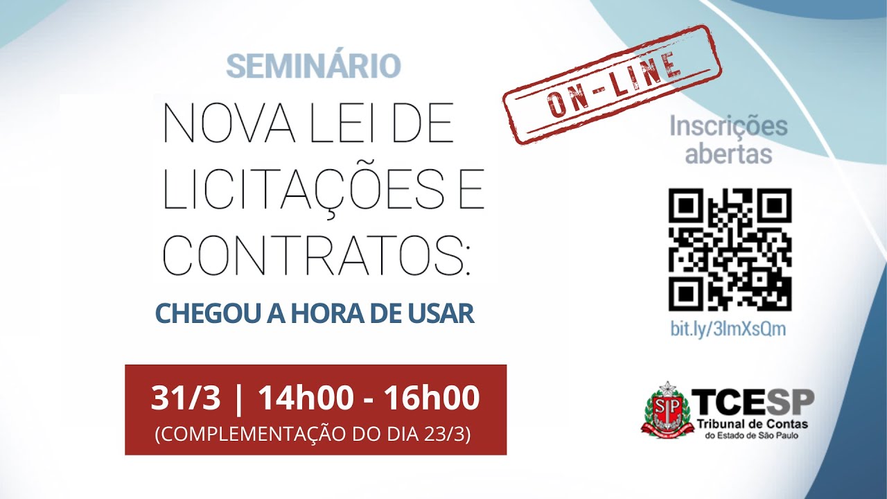 Seminário Nova Lei de Licitações - chegou a hora de usar - Complementação